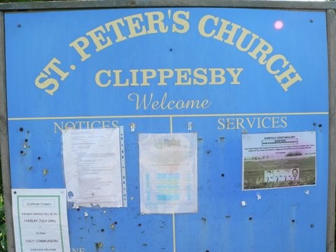 ST PETER CLIPPESBY SIGN