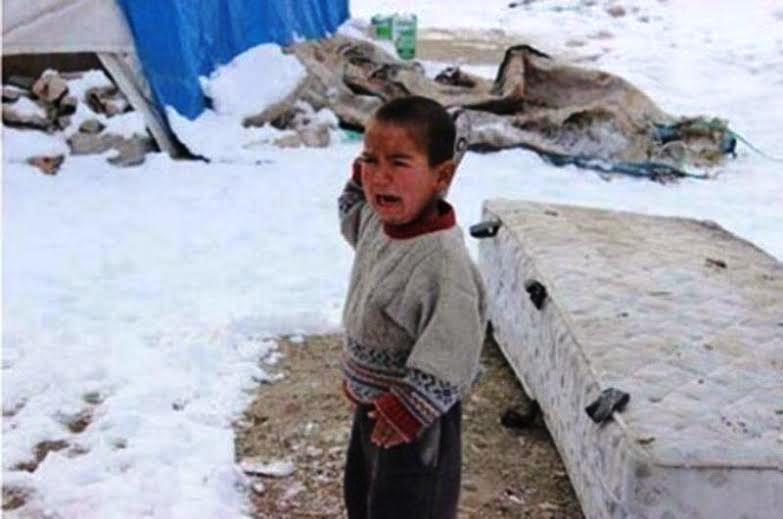 boy crying in snow 2015